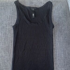 SKIMS Black Ribbed Tank Top